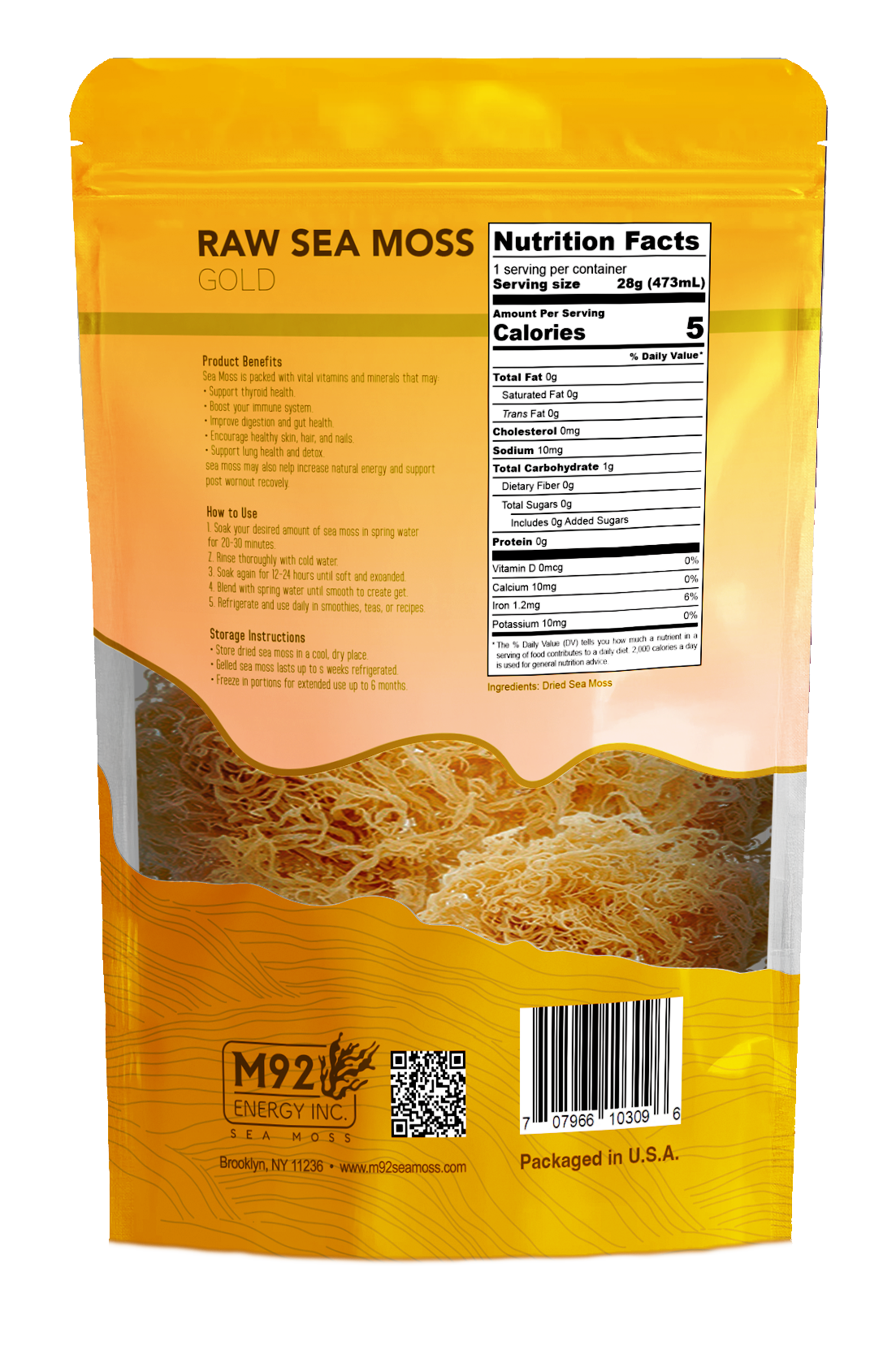Wild Crafted Golden Crispy Sea Moss