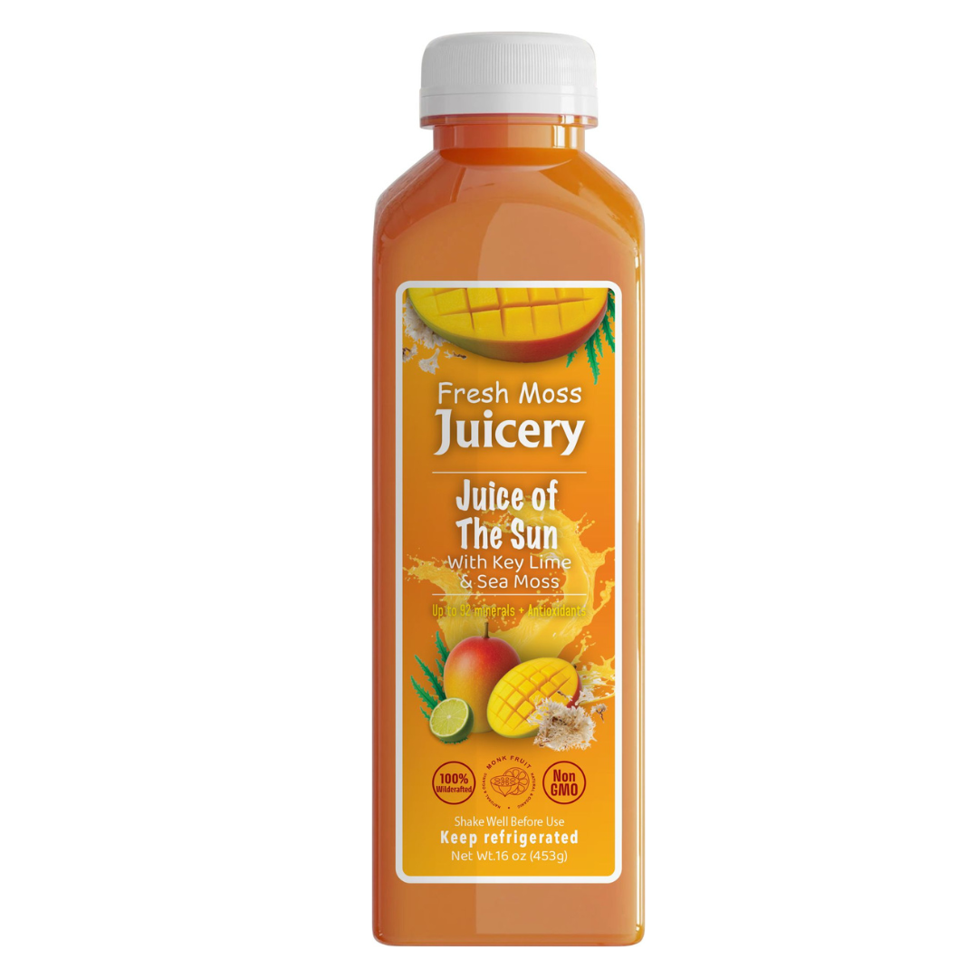 Juice of the Sun – Fresh Moss Juicery | Mango Sea Moss Juice – M92 Juice of the Sun – Fresh Moss Juicery | Mango Sea Moss Juice – M92