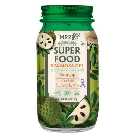 Superfood Soursoup with Soursop Leaves Sea moss Gel